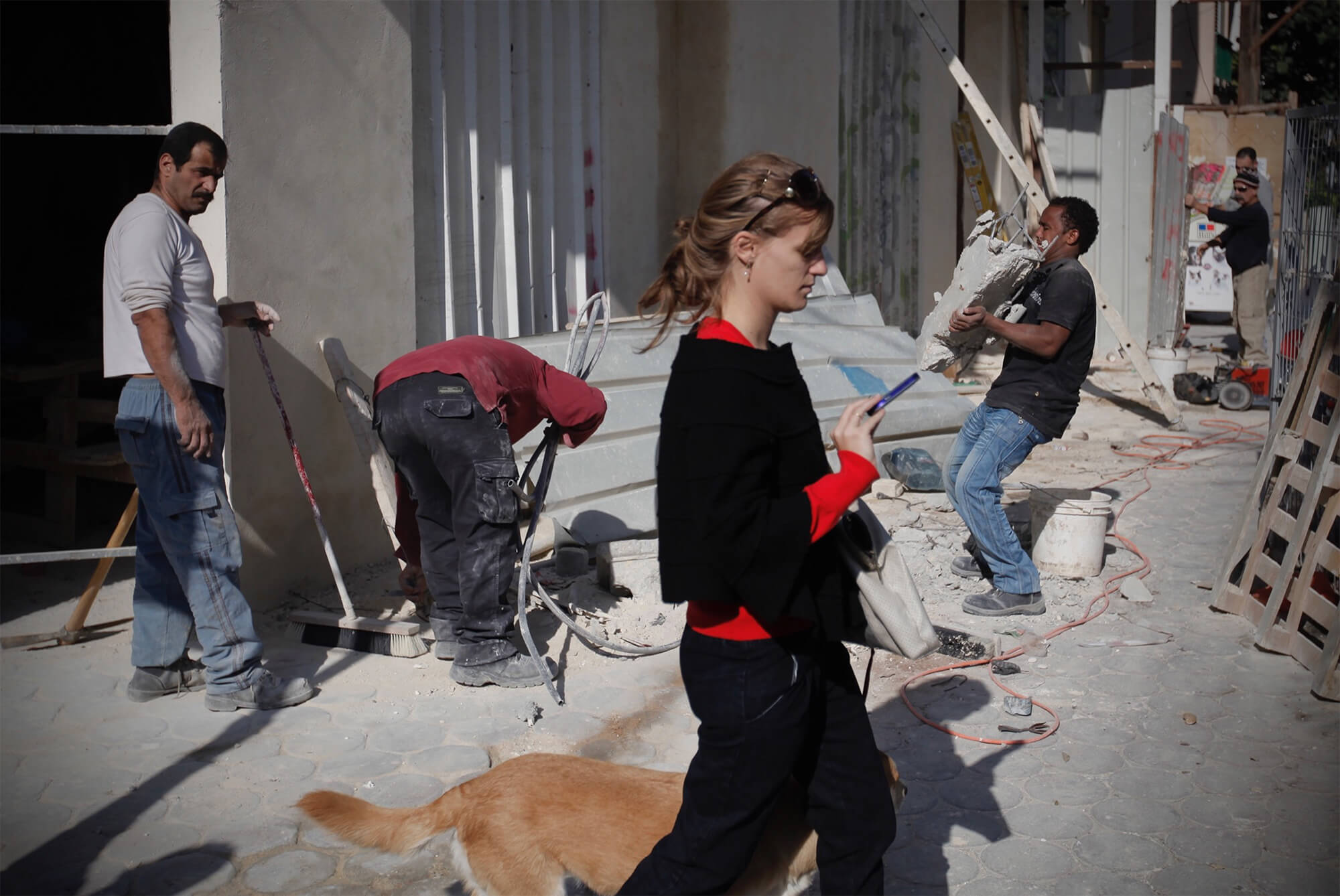  Gebäuderenovierung in der Schenkin-Straße im Zentrum Tel Avivs. Foto: Daniel Tchetchik<b class="textmedia__copyright"></b>
