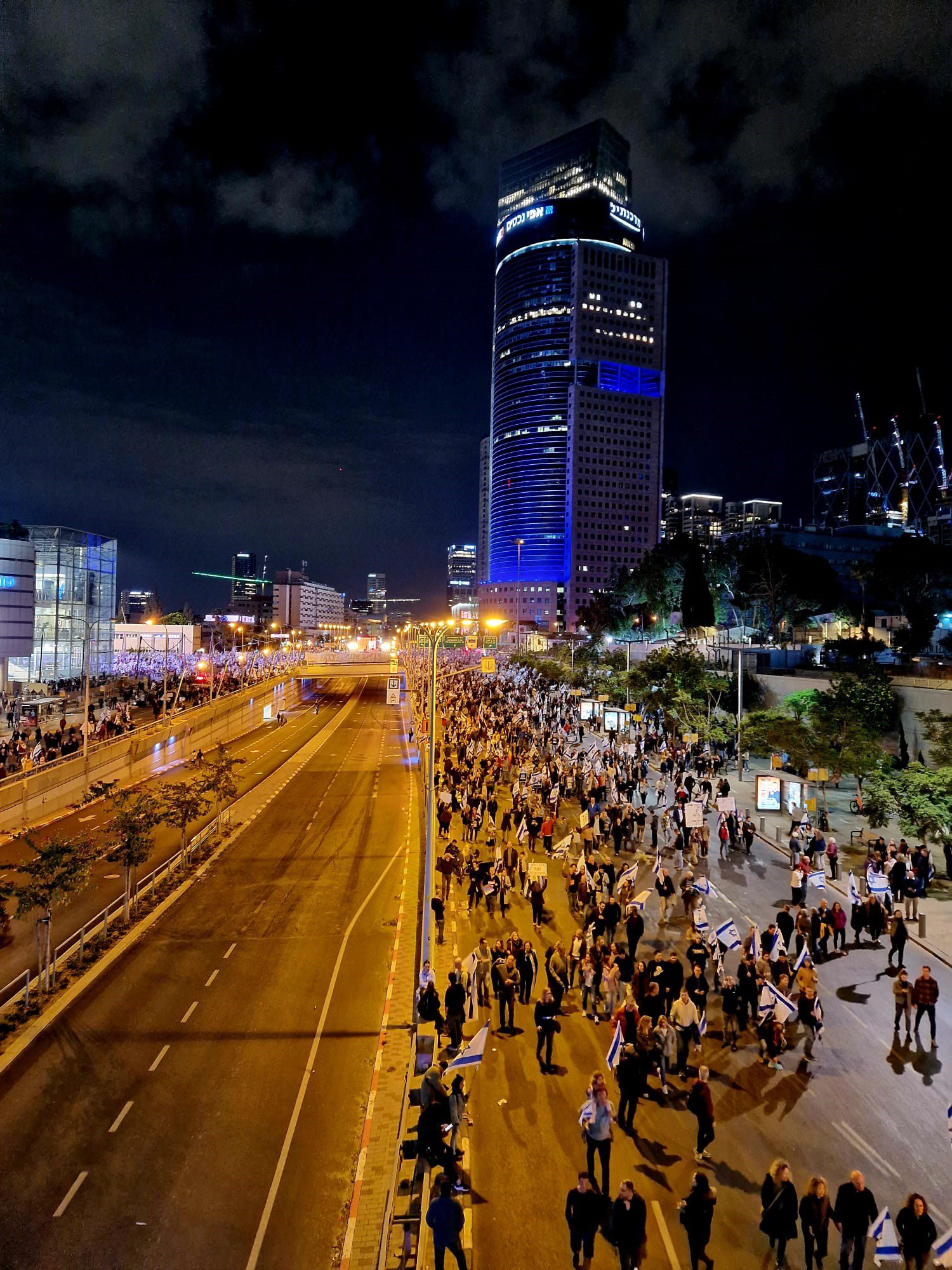 Demonstration für Demokratie, Tel Aviv, 18 März 2023. Foto: RLS Israel