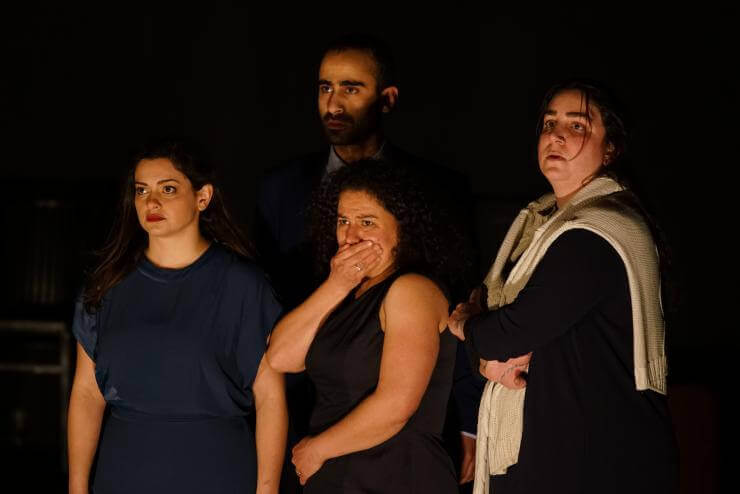  Shaden Kanboura, Husam Al-Azza, Raeda Ghazaleh, Khulood Basel Tannous, Other Places. Photo by Habib Simaan and Khashabi Theatre.