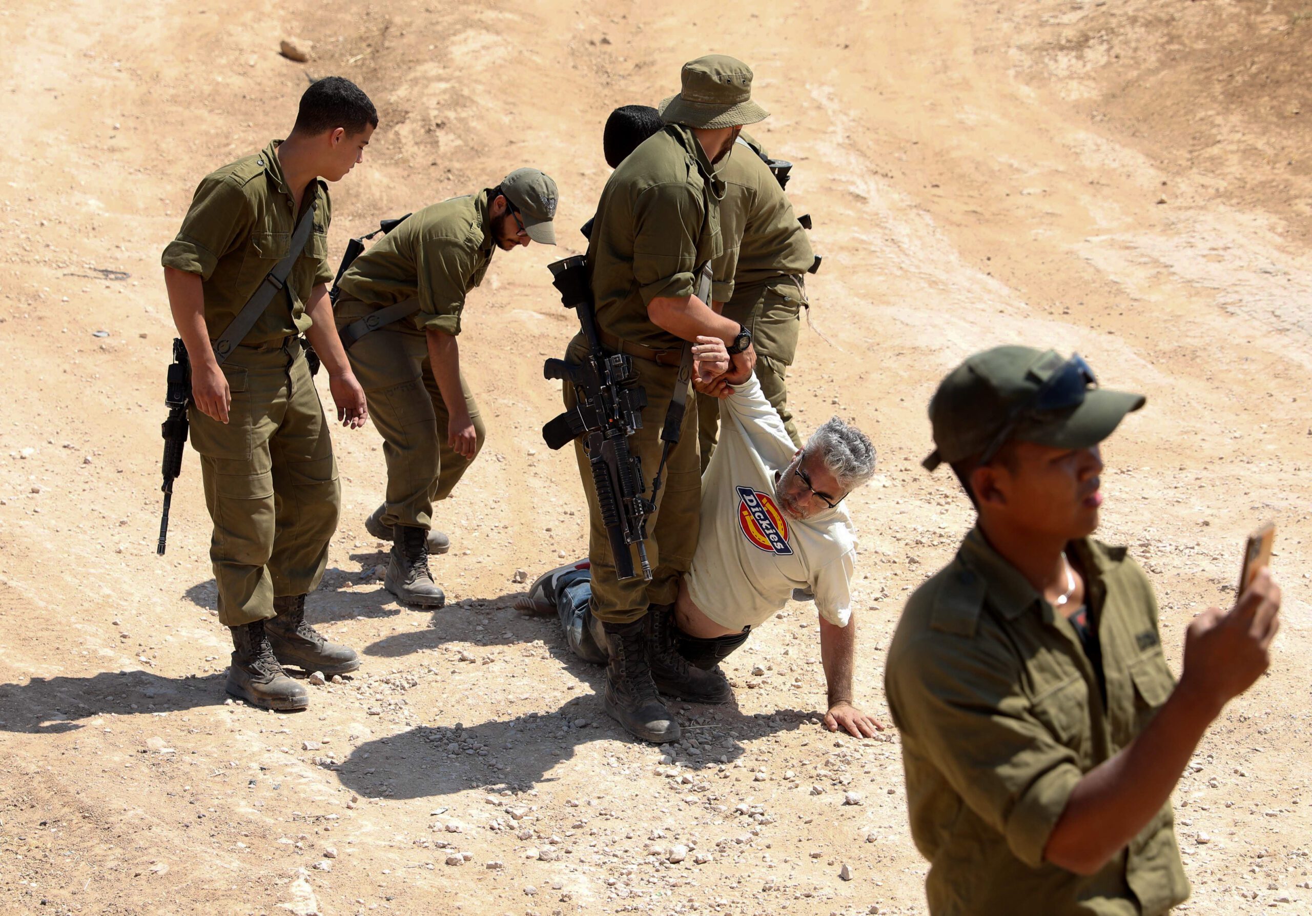 Protest gegen israelische Militärübungen in Masafer Yatta im Juni 2022. Foto: Wisam Hashlamoun/Flash90