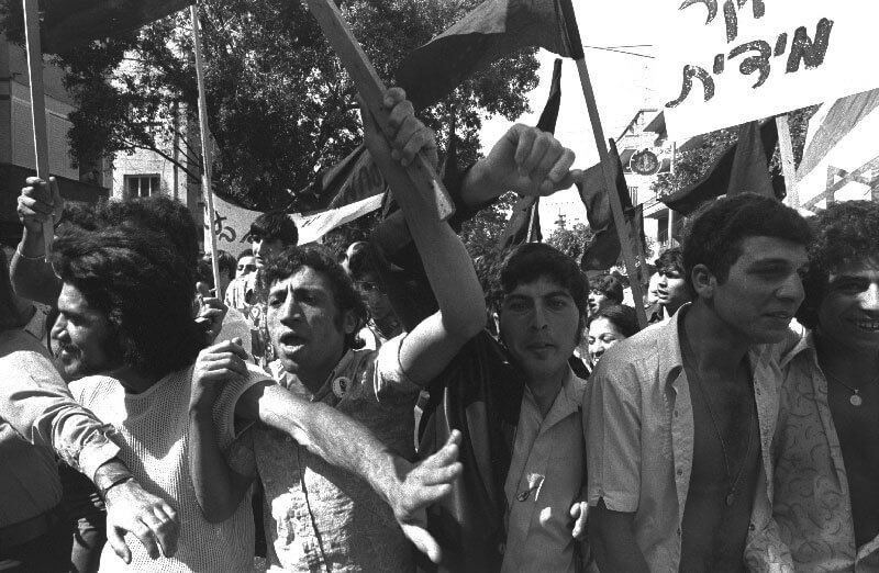  "BLACK PANTHERS" Demonstration in Tel Aviv zum 1.Mai 1973 (Foto: GPO)