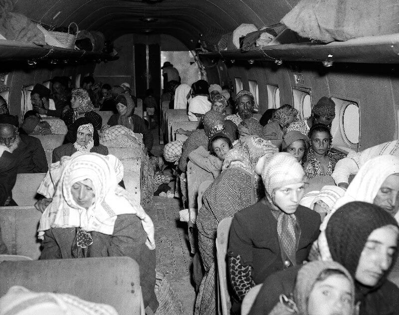  "Operation Fliegender Teppich", Transport von etwa 49.000 jemenitischen Juden und Jüdinnen nach Israel, 1949. (Foto: GPO)