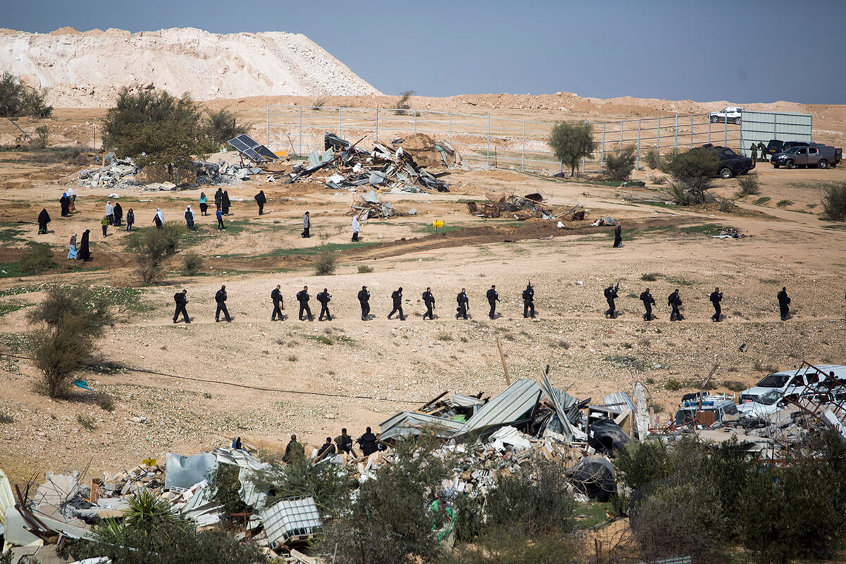  Hauszerstörung durch die israelischen Behörden, Umm al-Hiran, 2017. Foto: Activestills