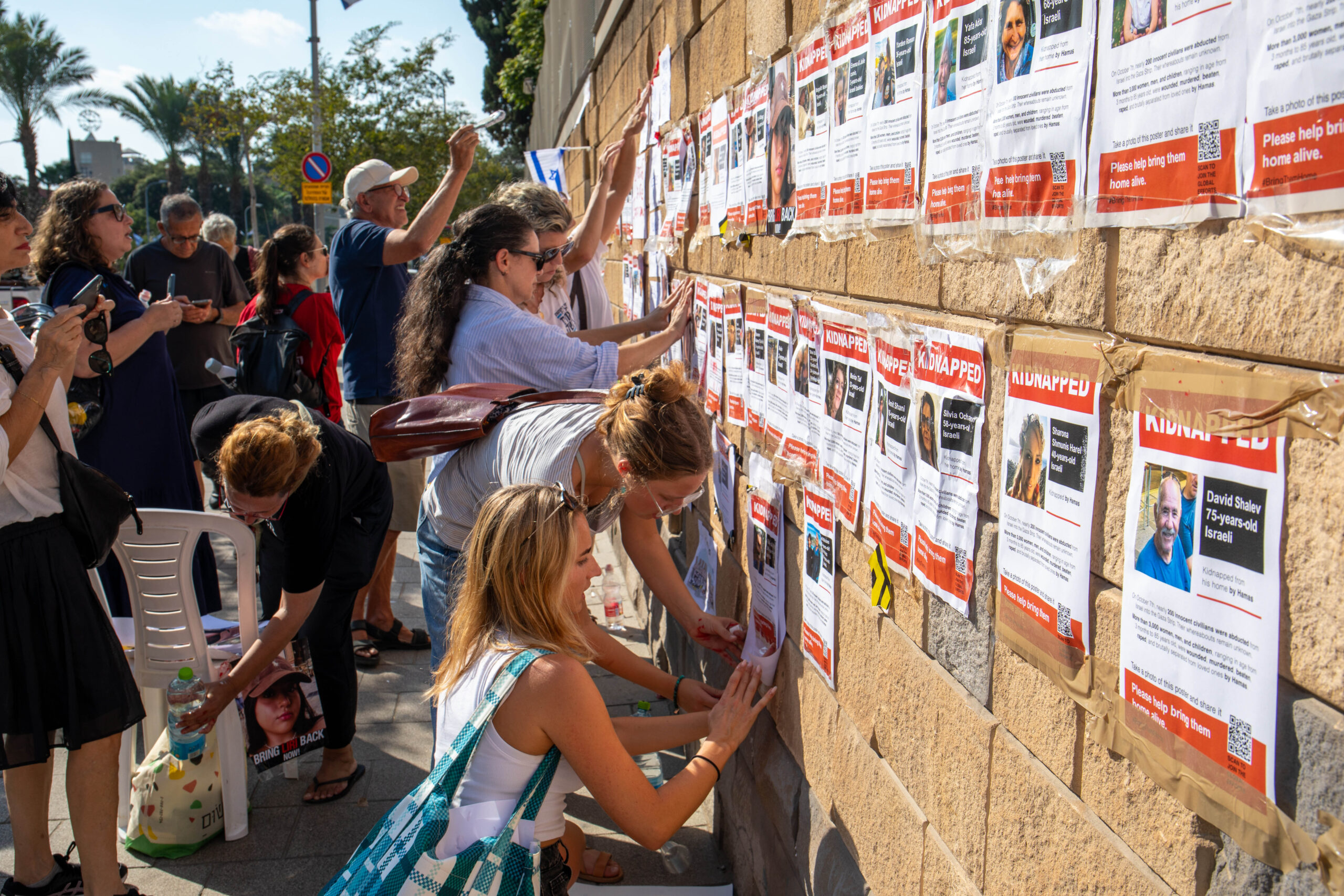 Protest für die Freilassung der von der Hamas in Gaza festgehaltenen Geiseln, Tel Aviv, 14.10.2023. Foto: Yahel Gazit, ActiveStills